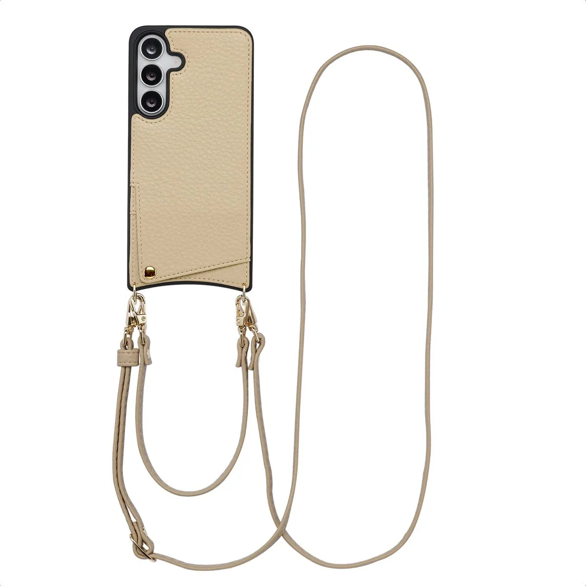 Selencia Hoesje Samsung Galaxy S25 FE Beige - 2 Pasjes