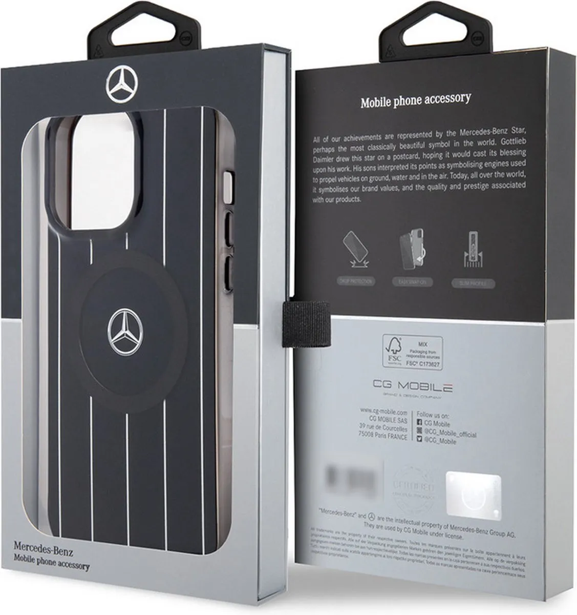 Mercedes-Benz iPhone 15 Pro Backcase - Effen Zwart