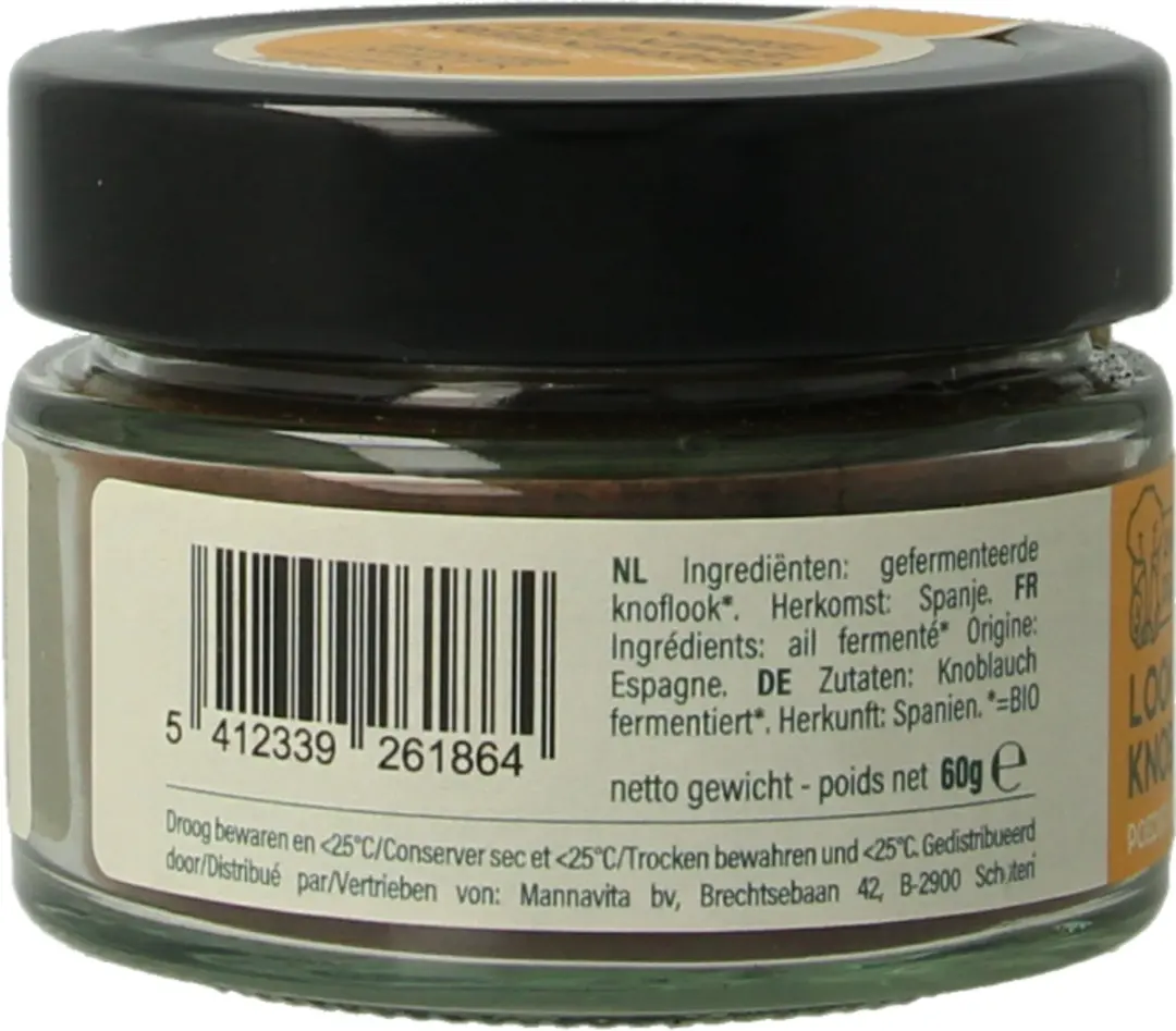 Aman Prana Zwarte Knoflookpoeder Bio 60g