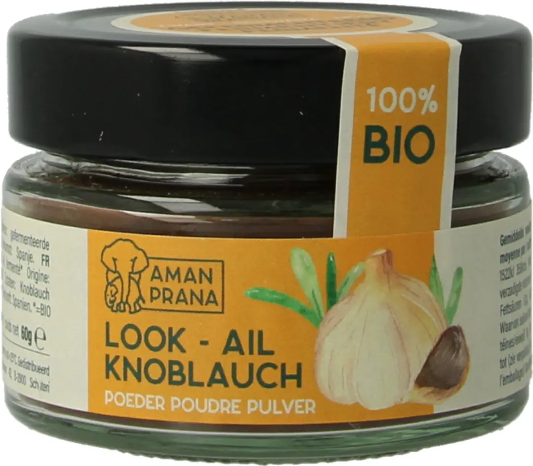 Aman Prana Zwarte Knoflookpoeder Bio 60g