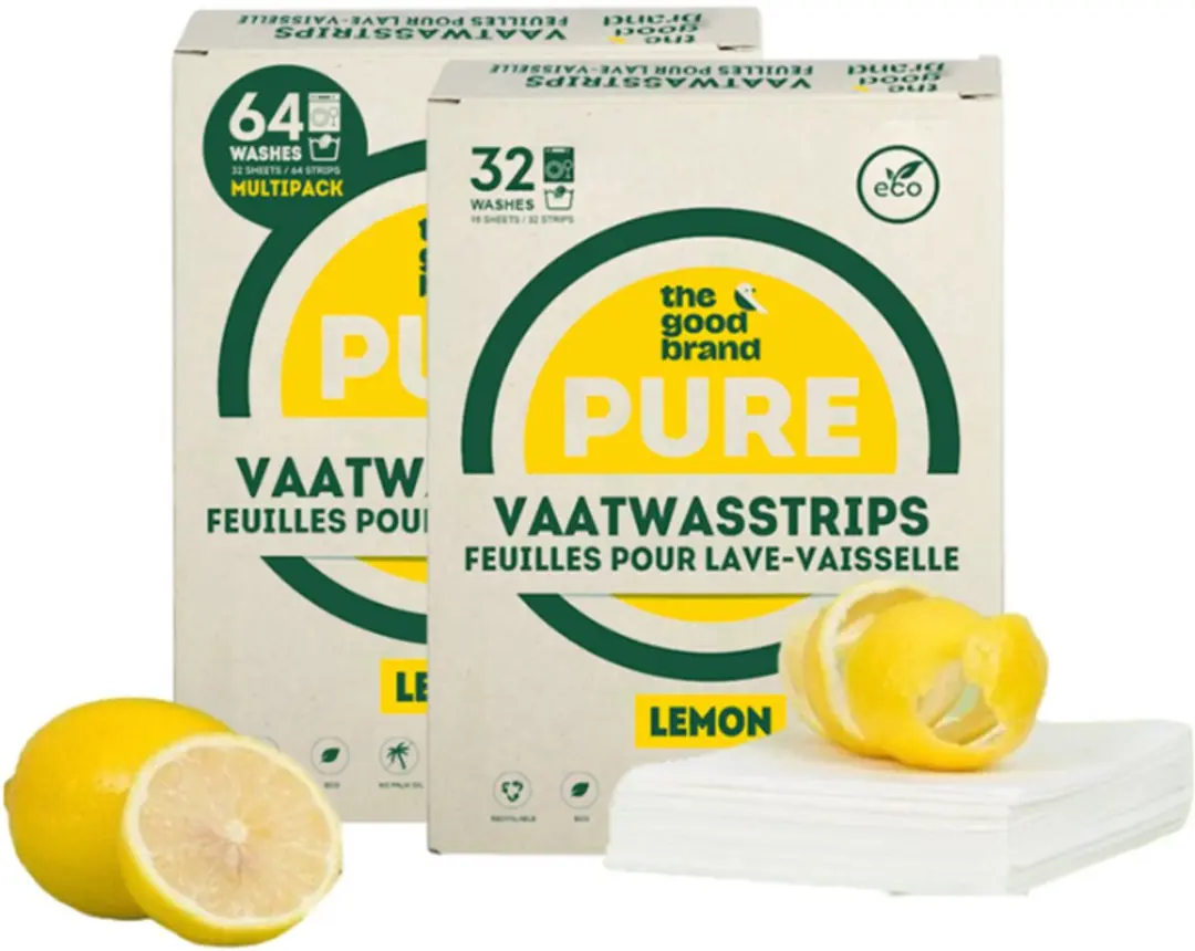 The Good Brand Vaatwasstrips Lemon 32 Stuks