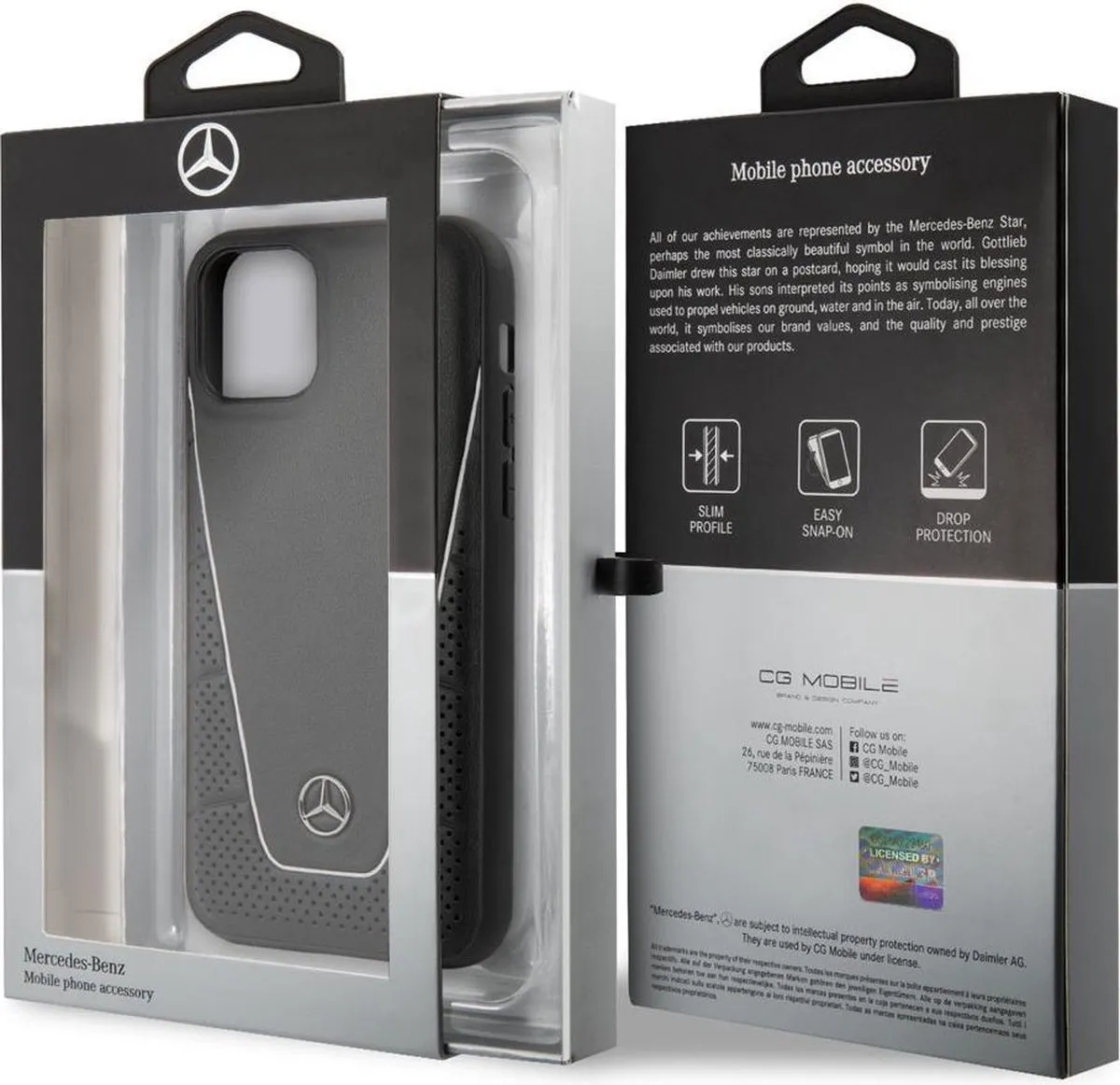 Mercedes-Benz iPhone 11 Pro Hoesje - Effen Zwart