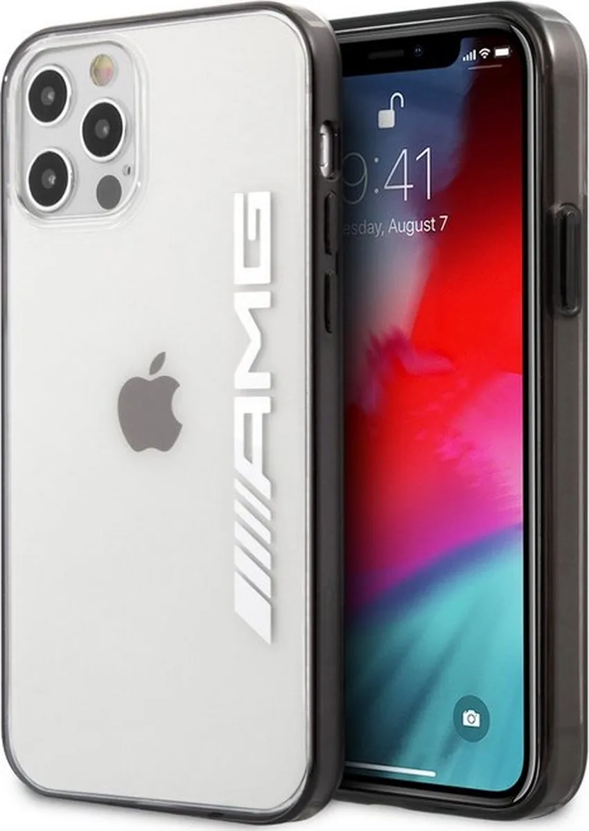 Mercedes-AMG iPhone 12 Pro Max Back Cover - Transparant Metallic Black - afbeelding 2 van 6