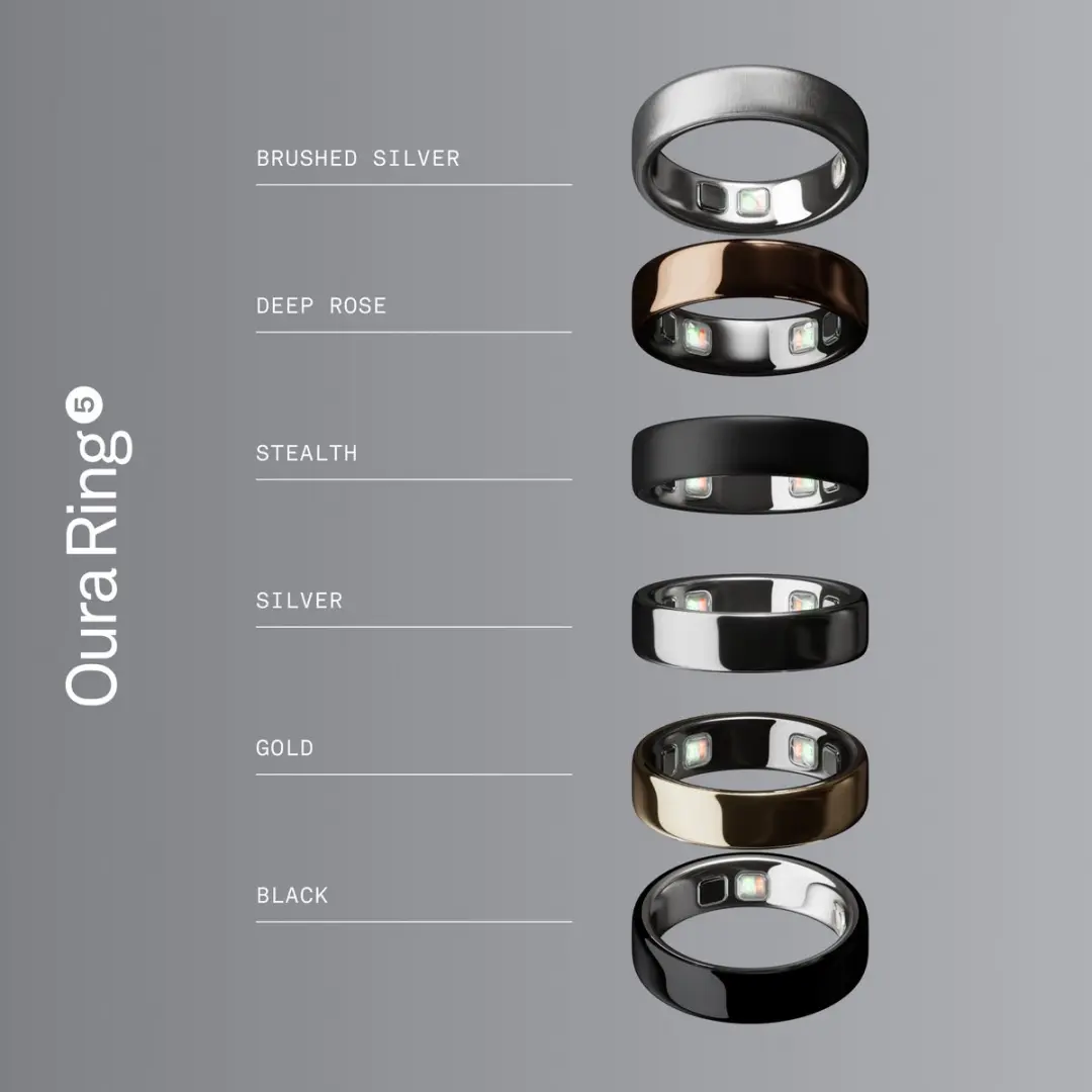 Oura Ring 5 Smartring - Maat 11 - Zilver - afbeelding 6 van 6