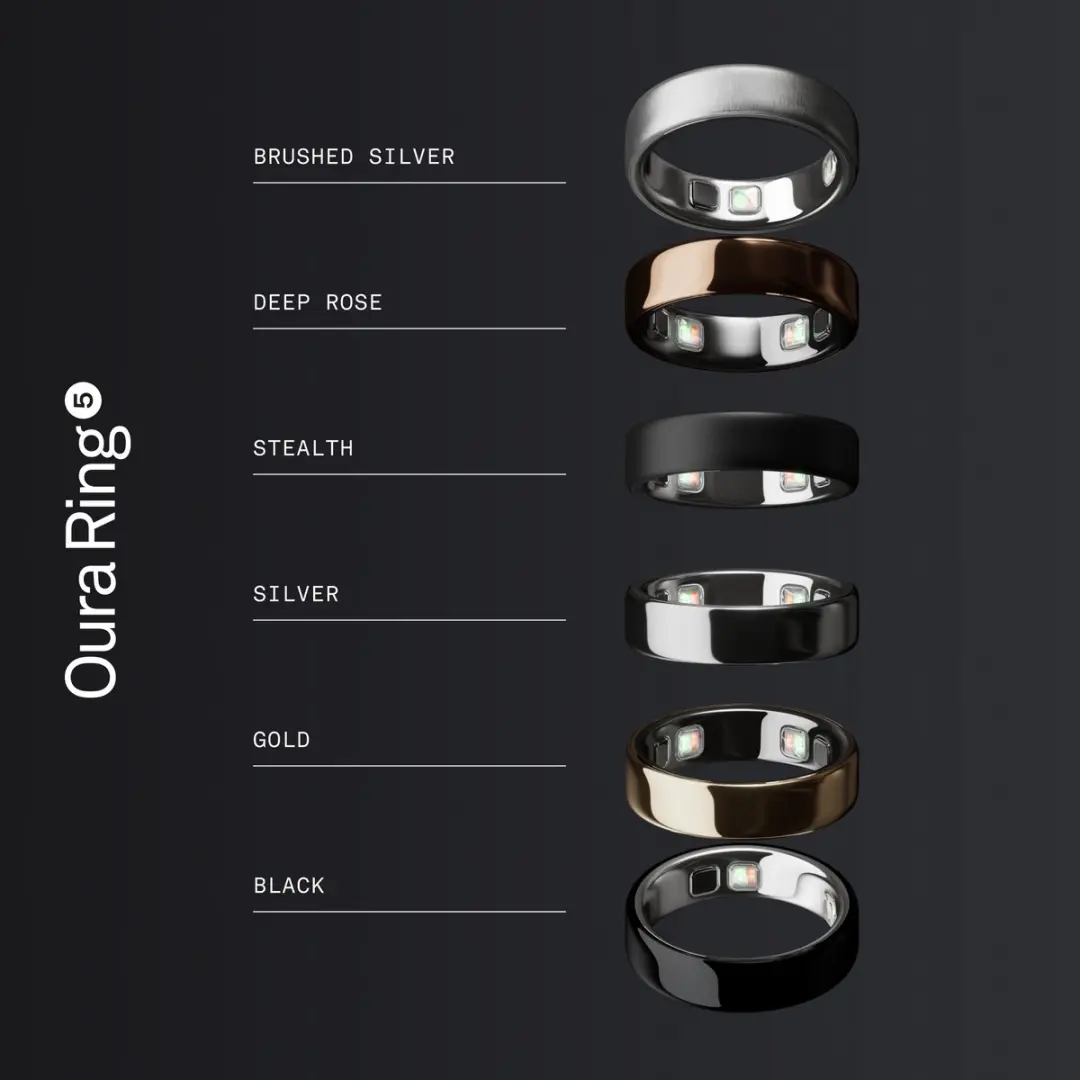 Oura Ring 5 - Maat 7 - Zwart - afbeelding 3 van 6