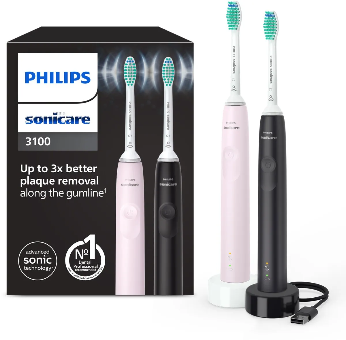 Philips Sonicare Series 3100 HX3675/15 Elektrische Tandenborstel
