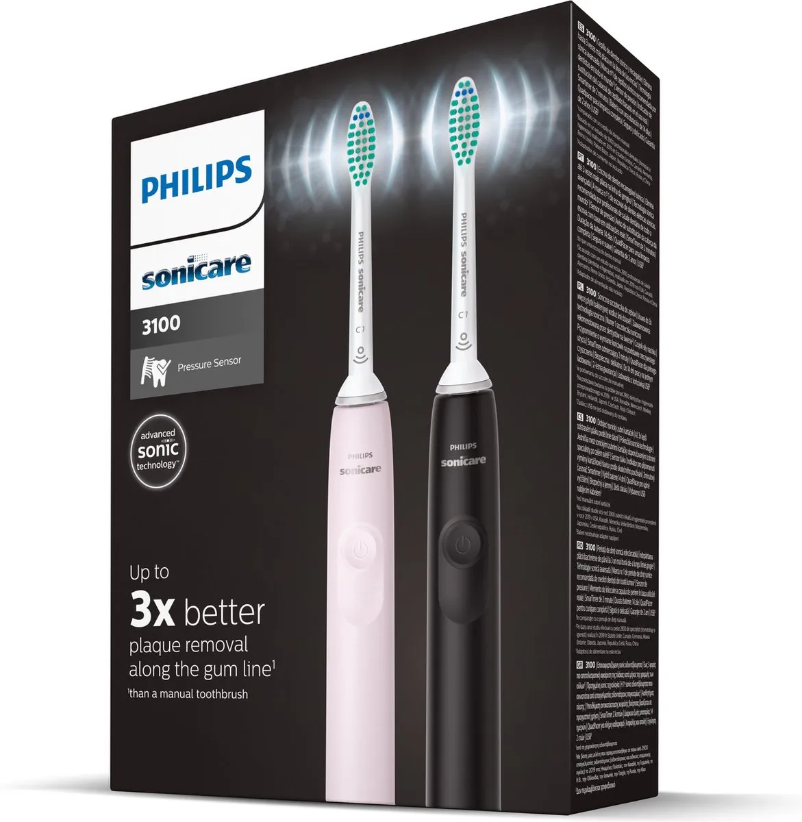 Philips Sonicare Series 3100 HX3675/15 Elektrische Tandenborstel - Duopack
