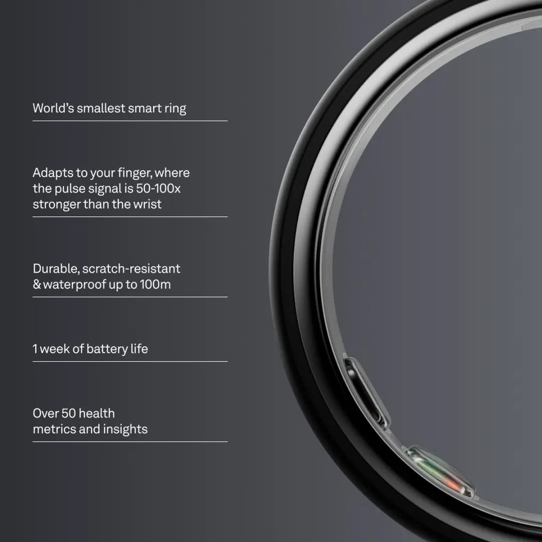 Oura Ring 5 Stealth - Maat 7 - afbeelding 6 van 6