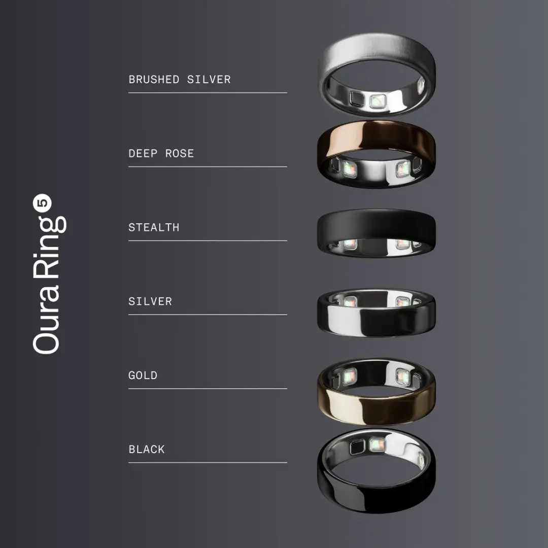 Oura Ring 5 Stealth - Maat 7 - afbeelding 3 van 6