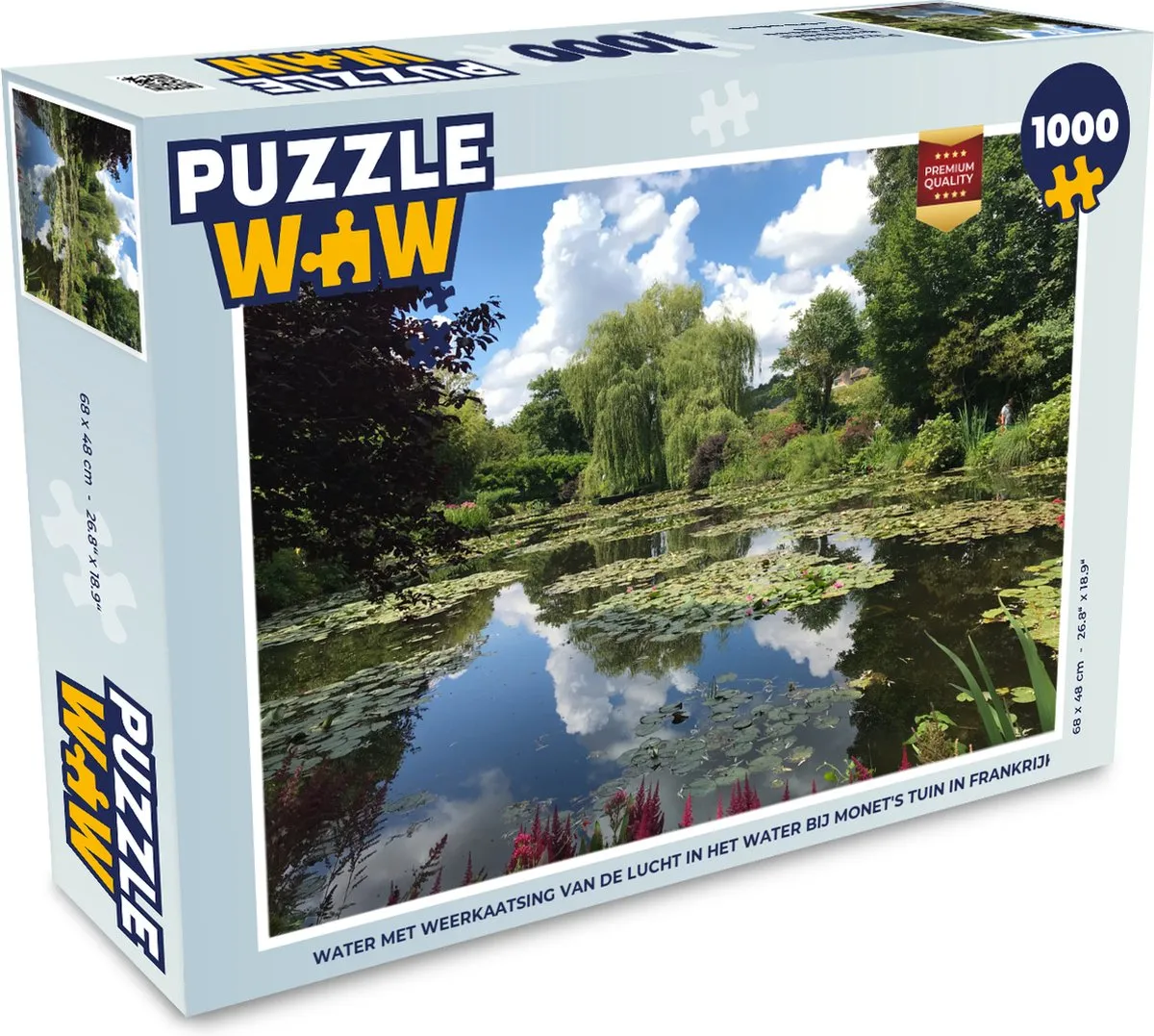 PuzzleWow Monet Tuin Legpuzzel 1000 Stuks - Multicolor