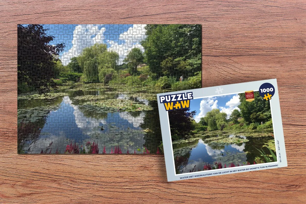 PuzzleWow Monet Tuin Legpuzzel 1000 Stuks - Multicolor
