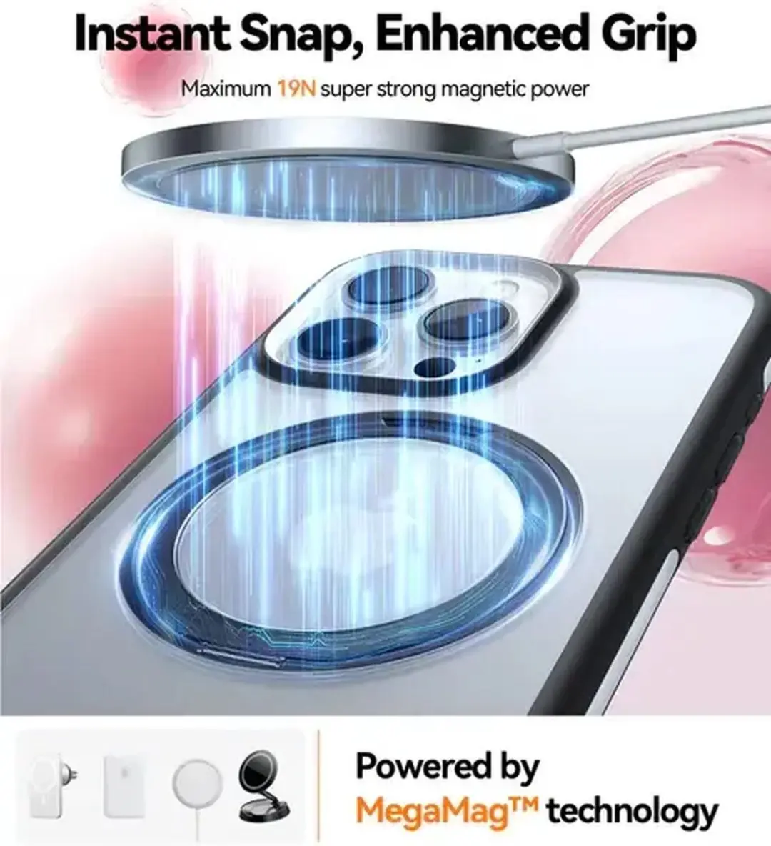 Torras UPRO Ostand R Fusion Hoesje iPhone 16 Pro Max - Zwart - afbeelding 6 van 6