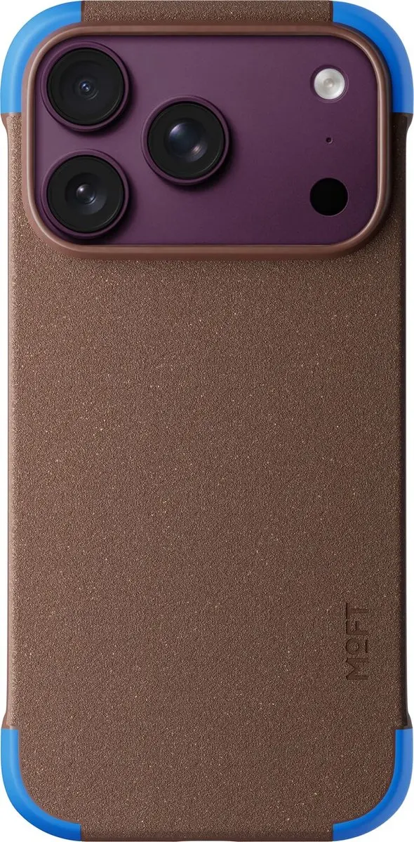 MOFT Hoesje iPhone 18 Pro - MagSafe - Vegan Leer - Blauw - afbeelding 6 van 6