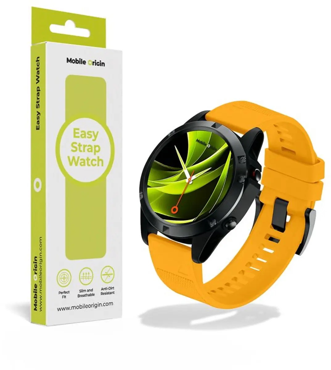 Mobile Origin Easy Strap Horloge 20Mm Geel