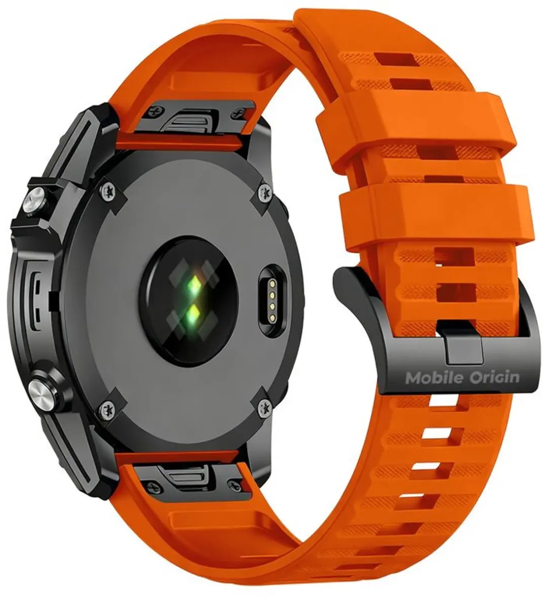 Mobile Origin Easy Strap Siliconen Horloge 22mm - Oranje