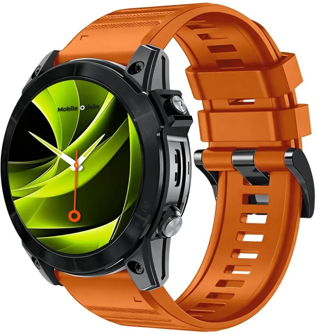 Mobile Origin Easy Strap Siliconen Horloge 22mm - Oranje