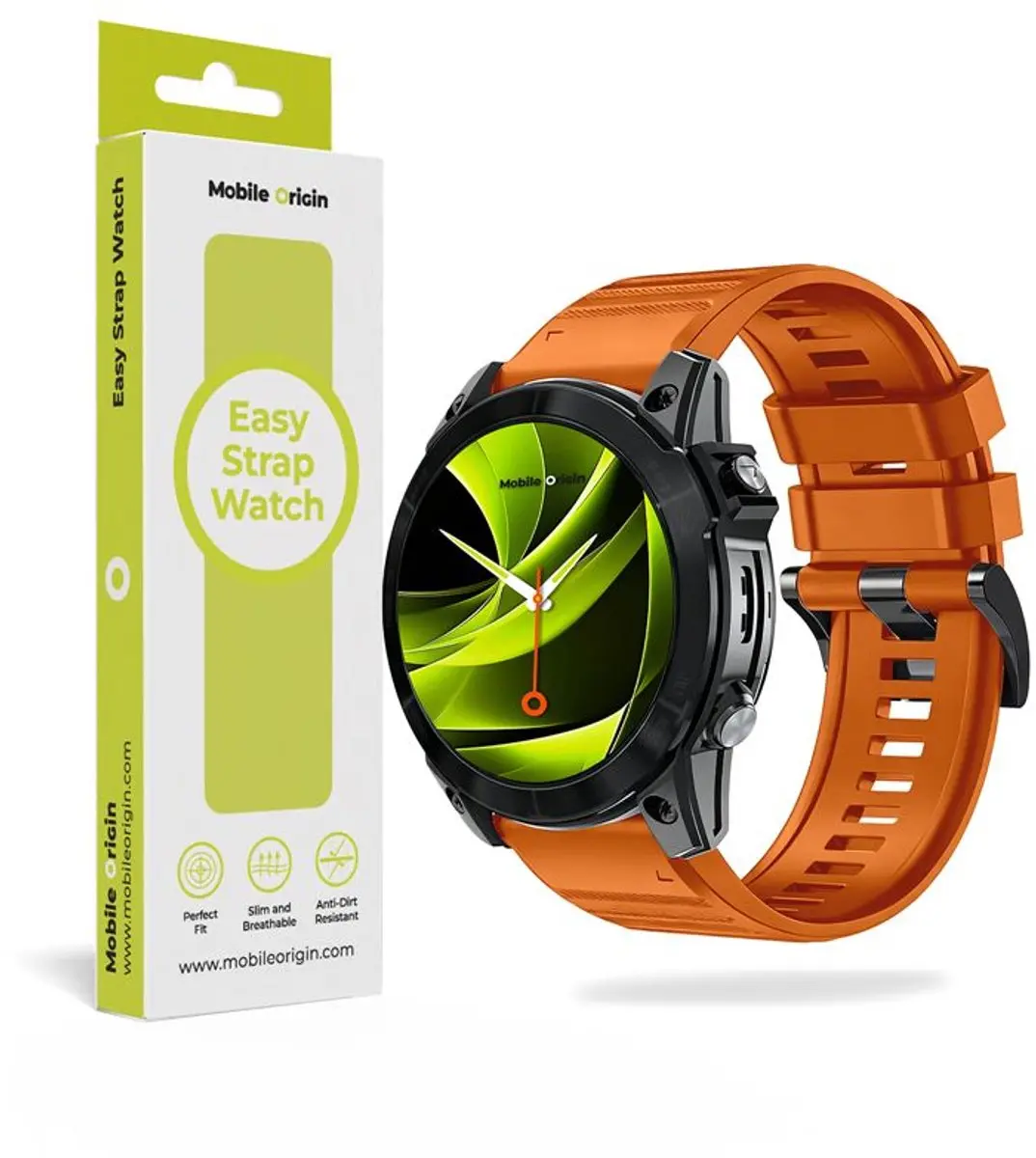Mobile Origin Easy Strap Siliconen Horloge 22mm