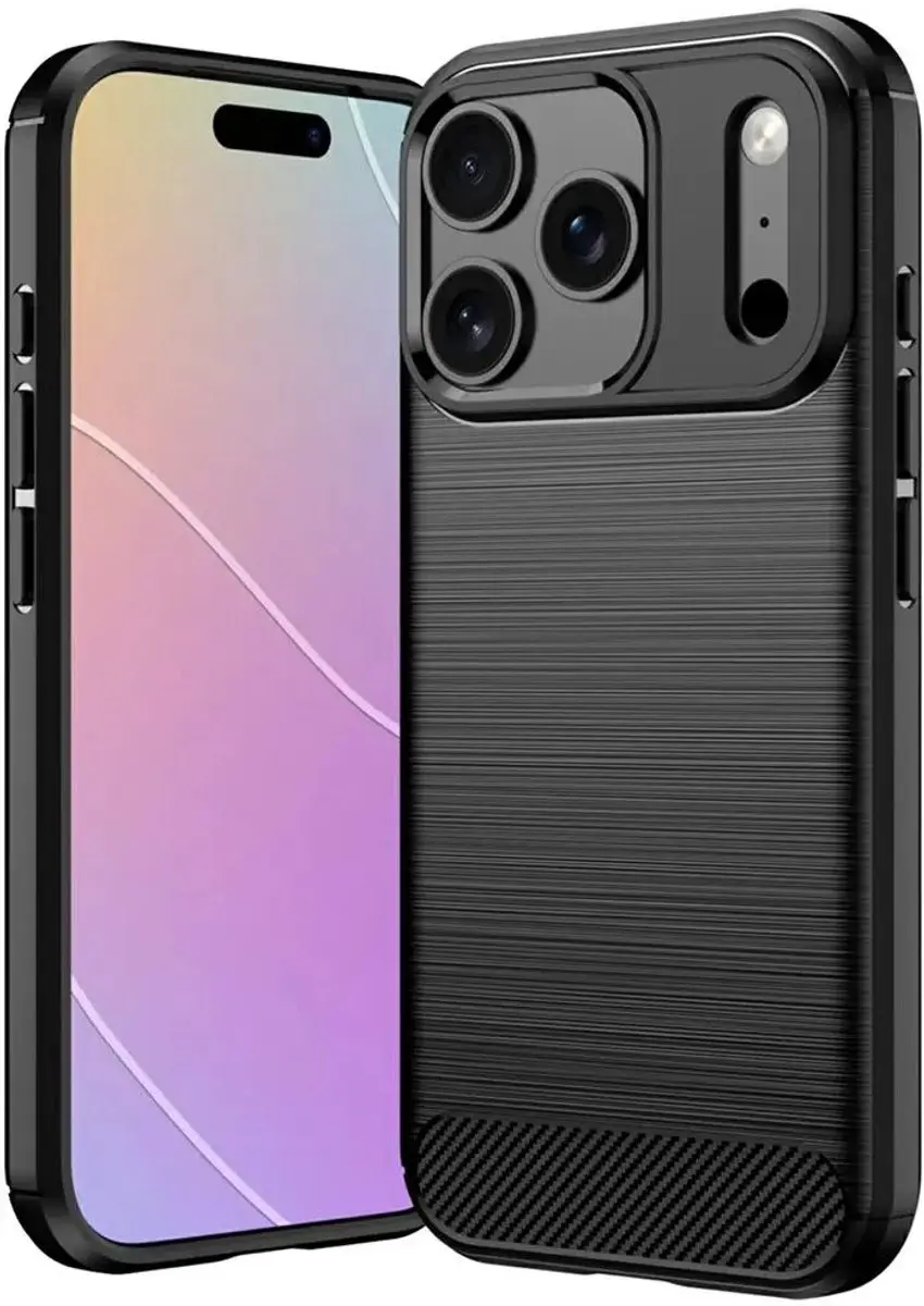 Selected Geborsteld TPU Hoesje iPhone 18 Pro Max