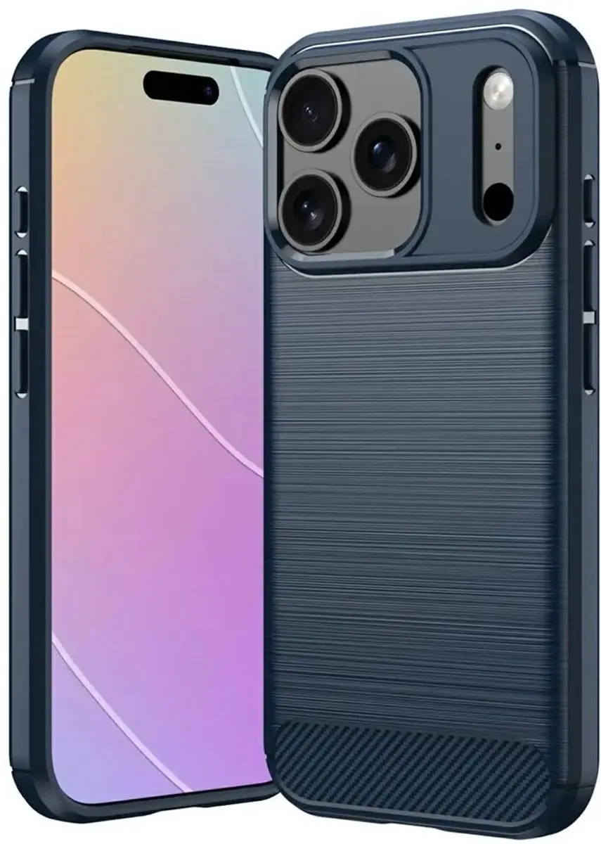 Selected Geborsteld TPU Hoesje iPhone 18 Pro Max
