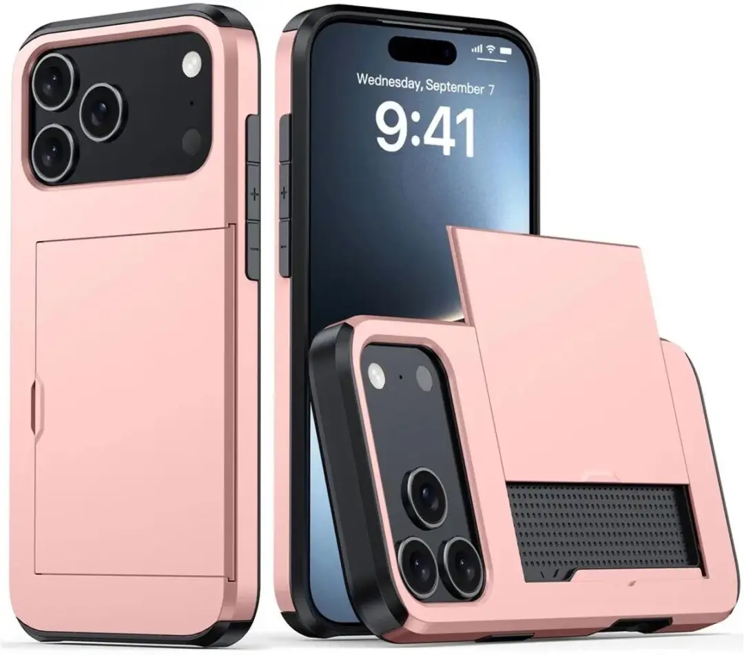 Selected Hoesje iPhone 18 Pro Kaarthouder Roze