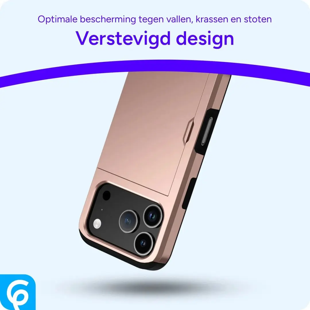 Selected Hoesje iPhone 18 Pro Kaarthouder Roze - 2 Pasjes - afbeelding 5 van 6