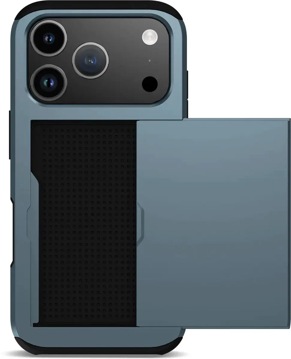 Selected Hoesje iPhone 18 Pro Kaarthouder Blauw - 2 Pasjes - afbeelding 4 van 6