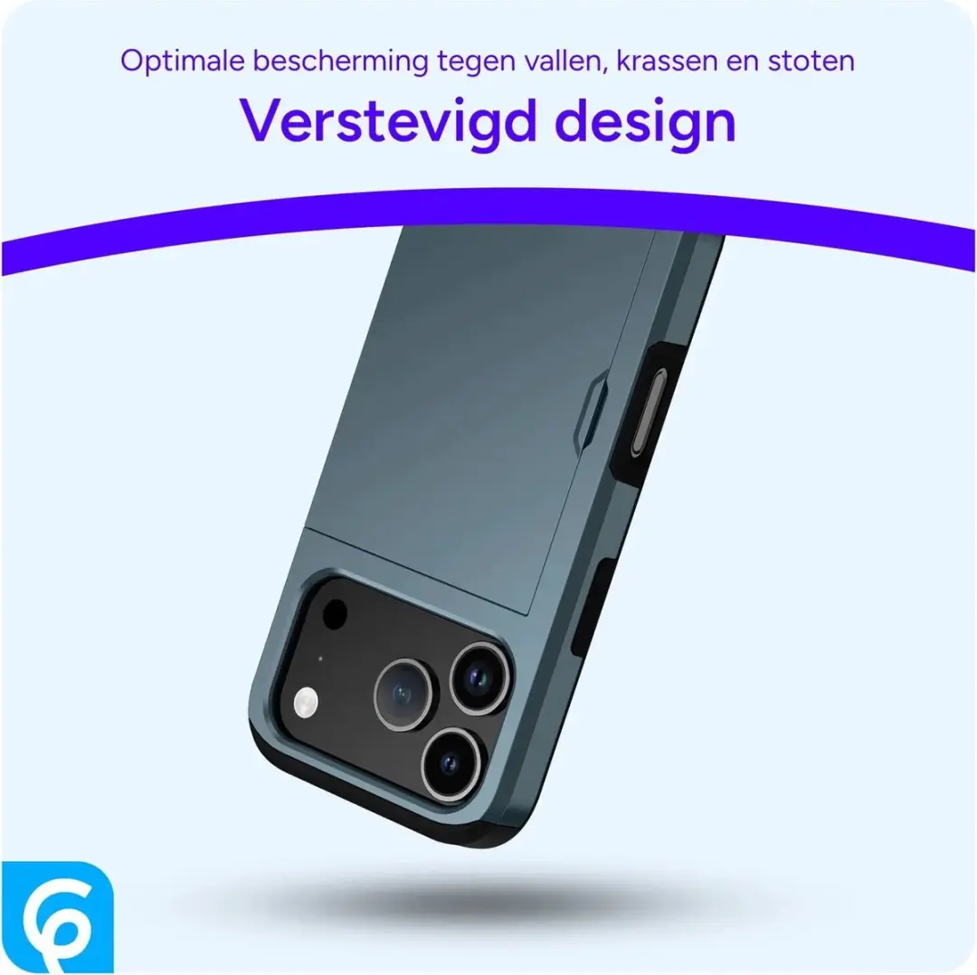 Selected Hoesje iPhone 18 Pro Kaarthouder Blauw - 2 Pasjes - afbeelding 2 van 6