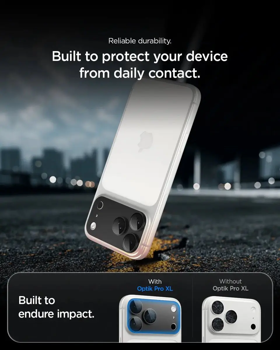 Spigen AGL12035 Camera Beschermer - iPhone 18 Pro - 9H Donker Grijs - afbeelding 5 van 6