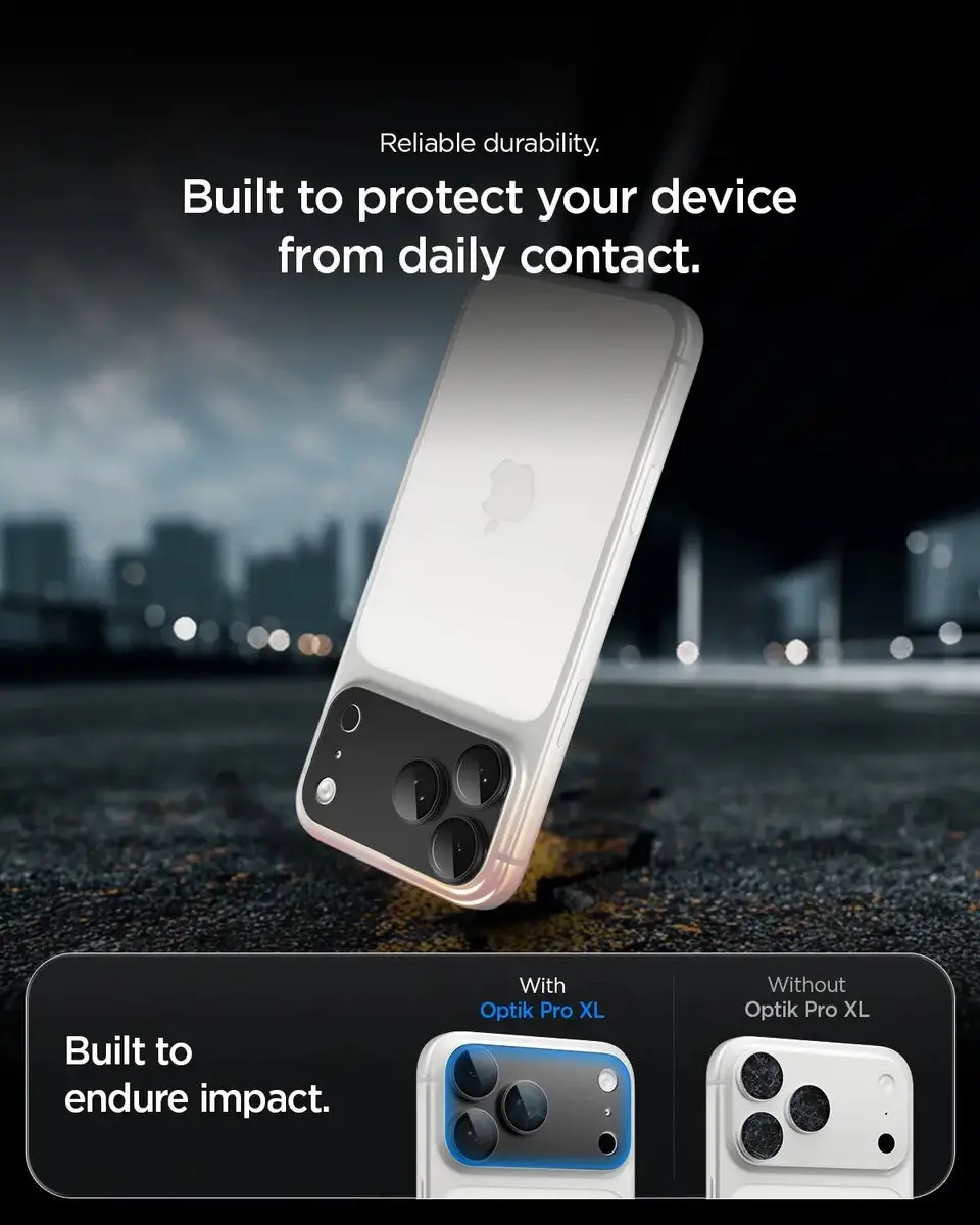 Spigen AGL12039 Camera Beschermer iPhone 18 Pro Max - Donker Grijs - afbeelding 4 van 6
