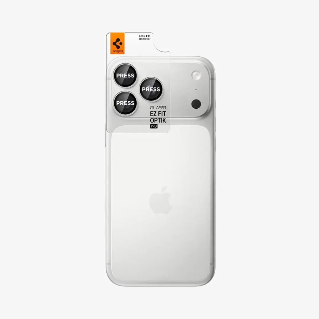 Spigen AGL12046 Camera Lens Protector - iPhone 18 Pro/Pro Max - 9H Glas - Zilver - 2 Stuks - afbeelding 6 van 6