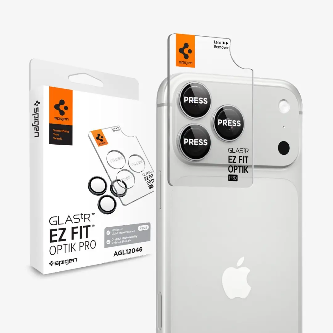 Spigen AGL12046 Camera Lens Protector - iPhone 18 Pro/Pro Max - 9H Glas - Zilver - 2 Stuks - afbeelding 2 van 6