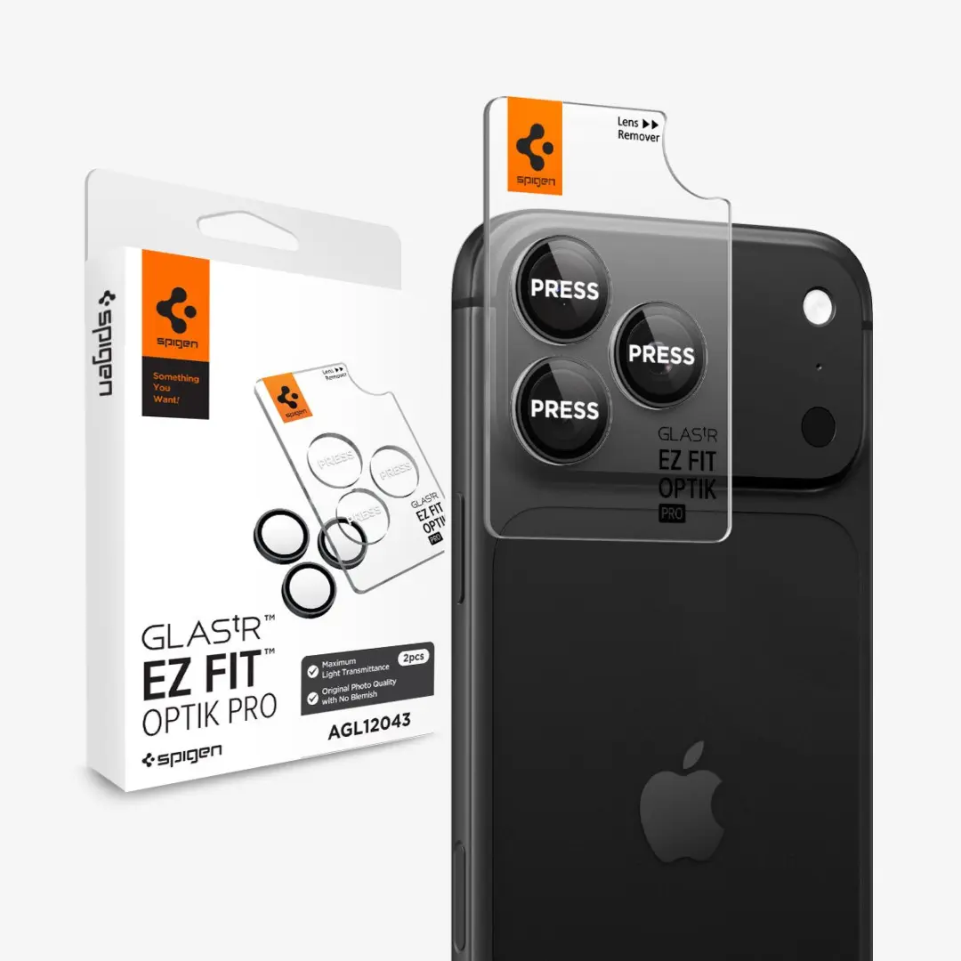 Spigen AGL12043 Camera Lens Protector - 9H Glas - Donker Grijs - 2 Stuks - afbeelding 2 van 6