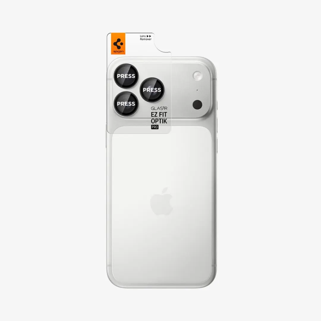 Spigen AGL12043 Camera Lens Protector - 9H Glas - Donker Grijs - 2 Stuks - afbeelding 6 van 6