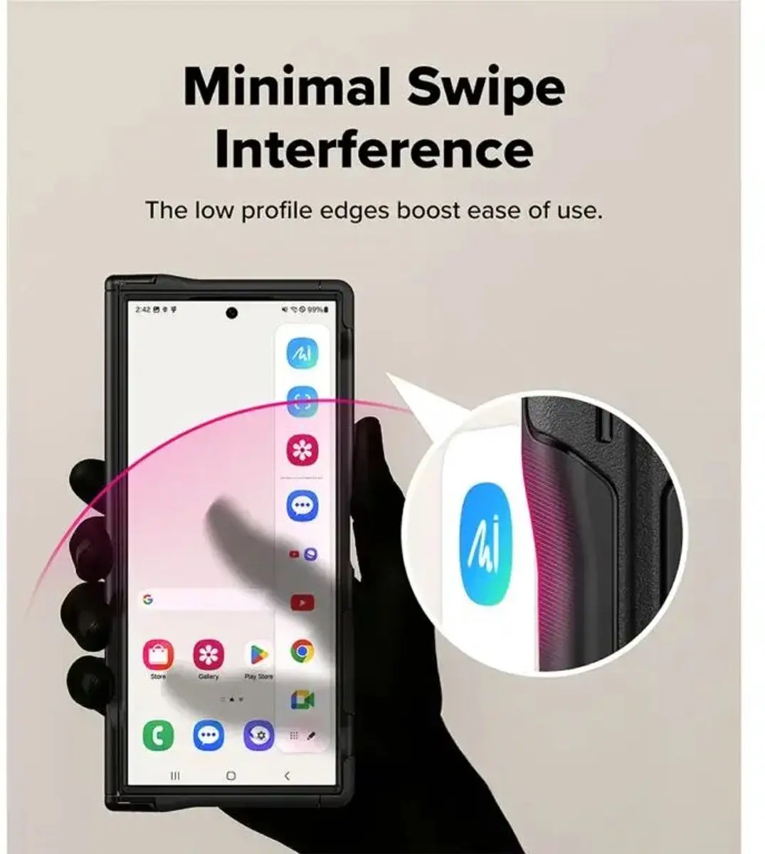 Ringke Hoesje Samsung Galaxy Z Fold8 Ultra - MagSafe - Rugged Zwart - afbeelding 2 van 6