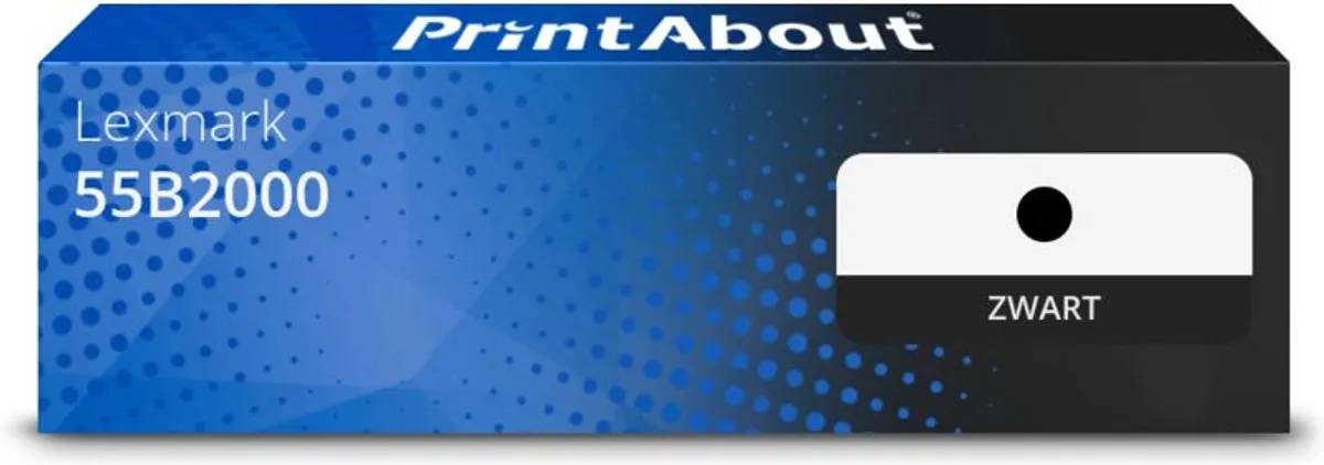 PrintAbout huismerk Toner 55B2000 Zwart geschikt voor Lexmark
