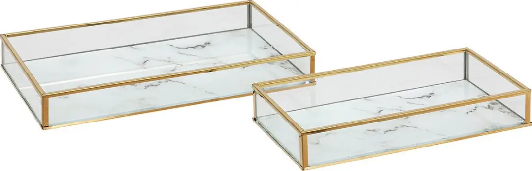 Atmosphera Rosio Keramische bakjes set van 2 stuks