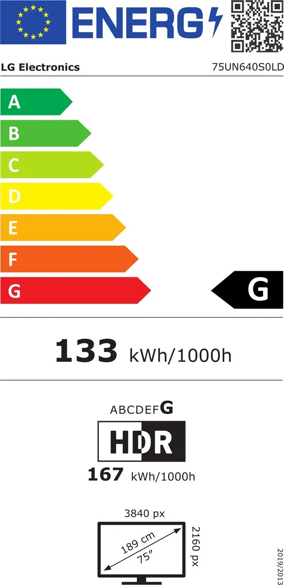 LG 75UN640S Digitale Signage LCD 75" - 4K Ultra HD - Blauw
