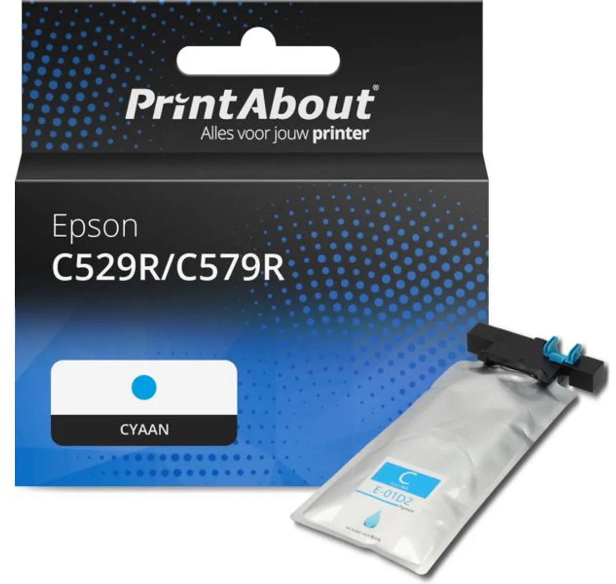 PrintAbout Inktcartridge C529R/C579R T01D200 Cyaan