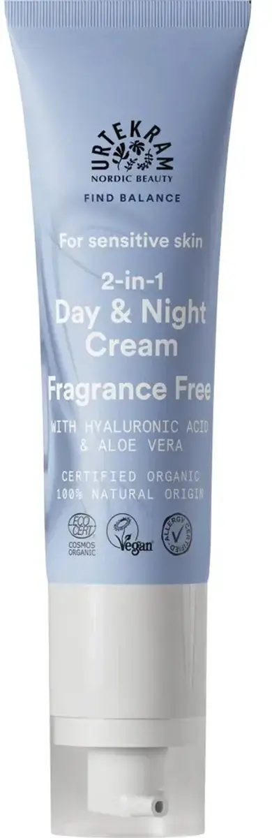 Urtekram 2-in-1 Day & Night Cream Parfumvrij (50 ml)