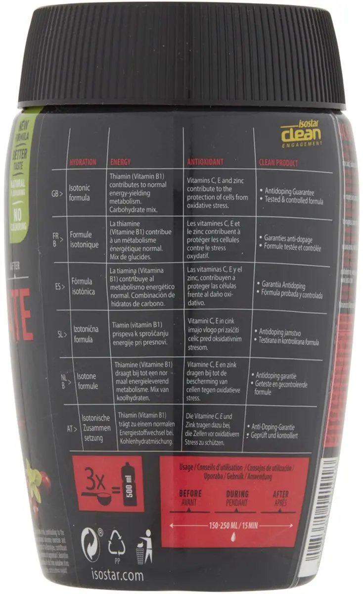 Isostar Cranberry Isotone Sportdrank 500ml - 10 Stuks
