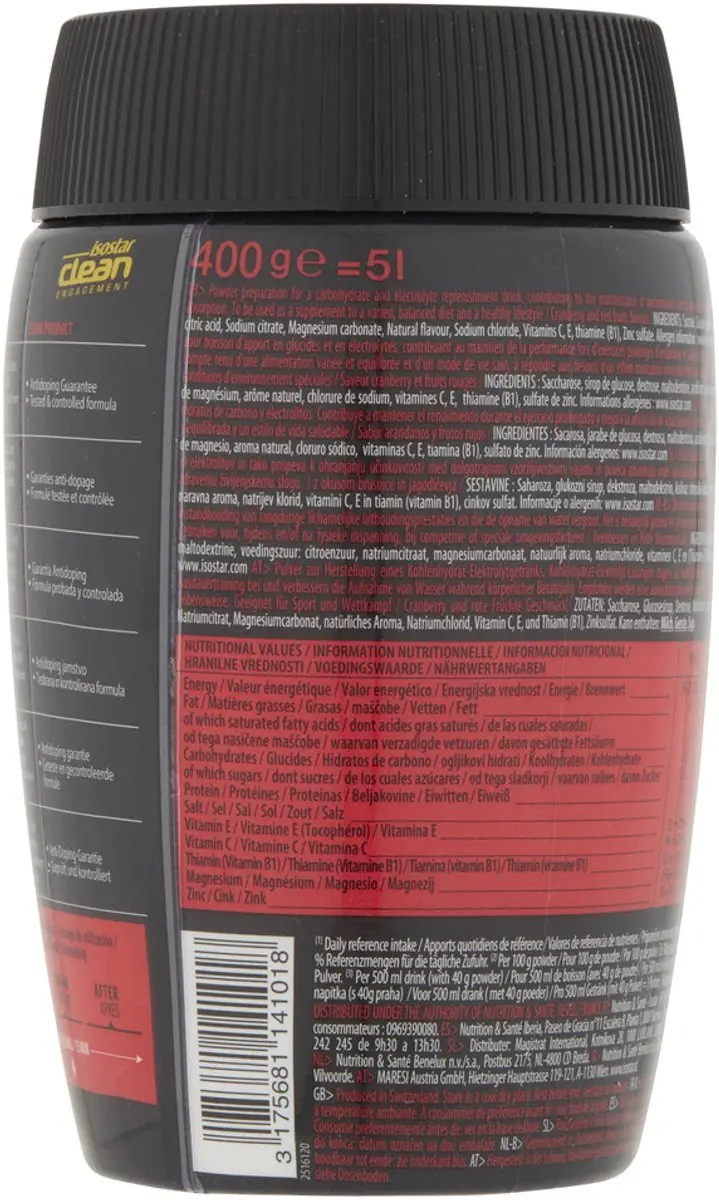 Isostar Cranberry Isotone Sportdrank 500ml - 10 Stuks