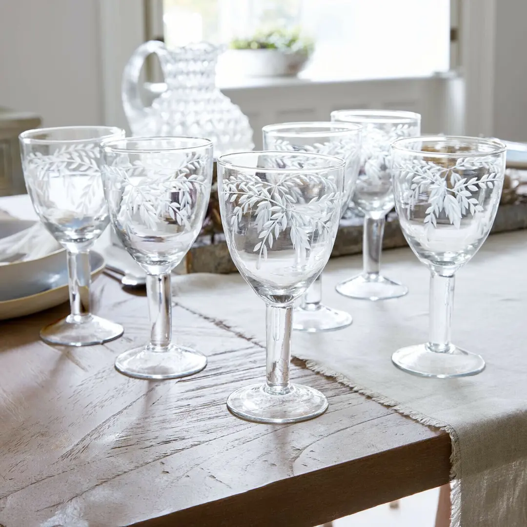 Loberon Glas Florineau - 6 Stuks Ø8.5cm Heldere Glazen - afbeelding 4 van 4