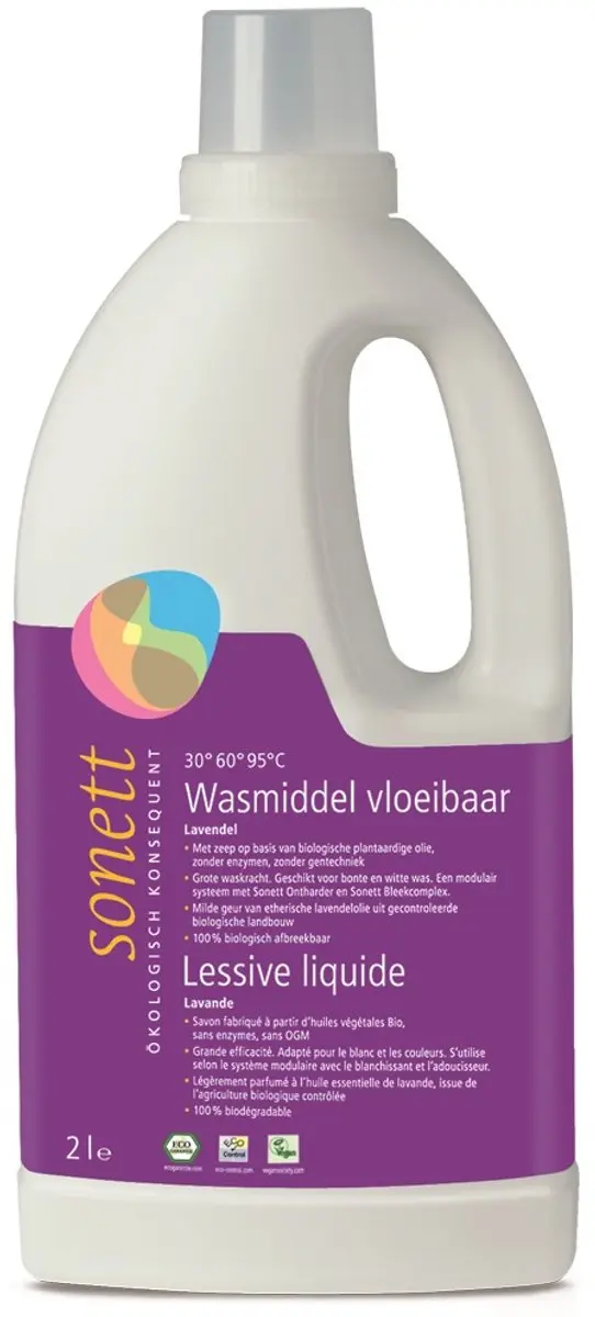 Sonett Vloeibaar Wasmiddel Gekleurde Was 2L - 25 Beurten