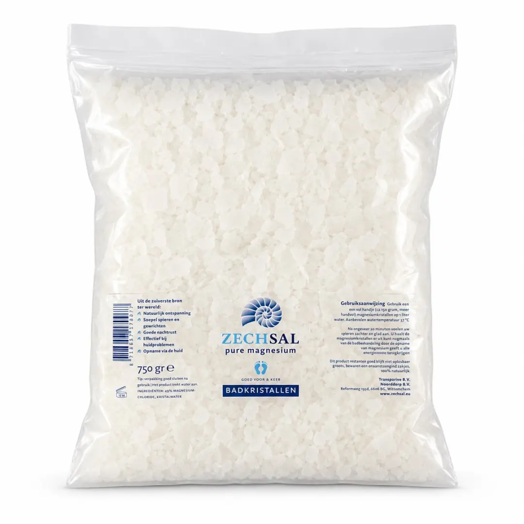 Zechsal Pure Magnesium Badkristallen Navulzak 750g
