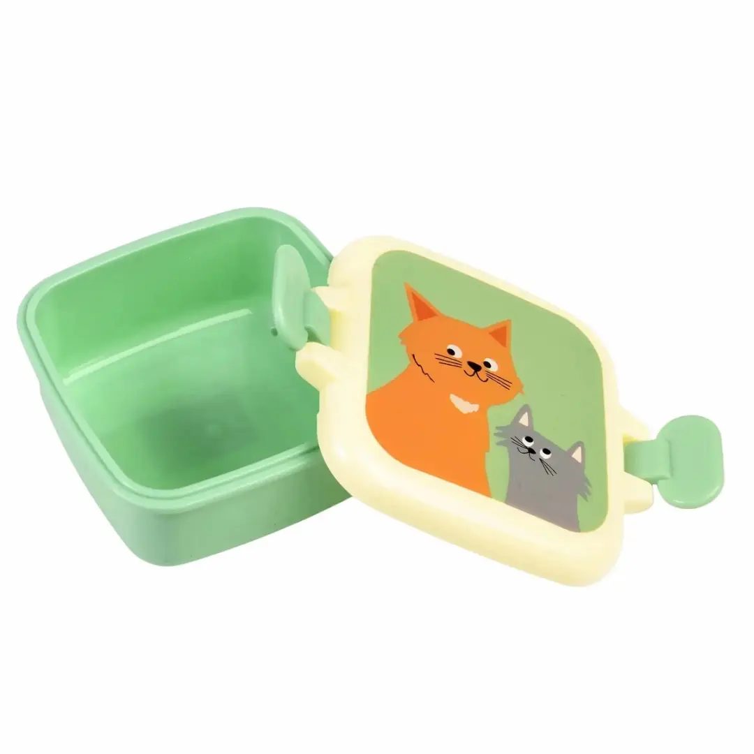 Rex London Nine Lives Lunchbox met Snacks - 29486 - Groene