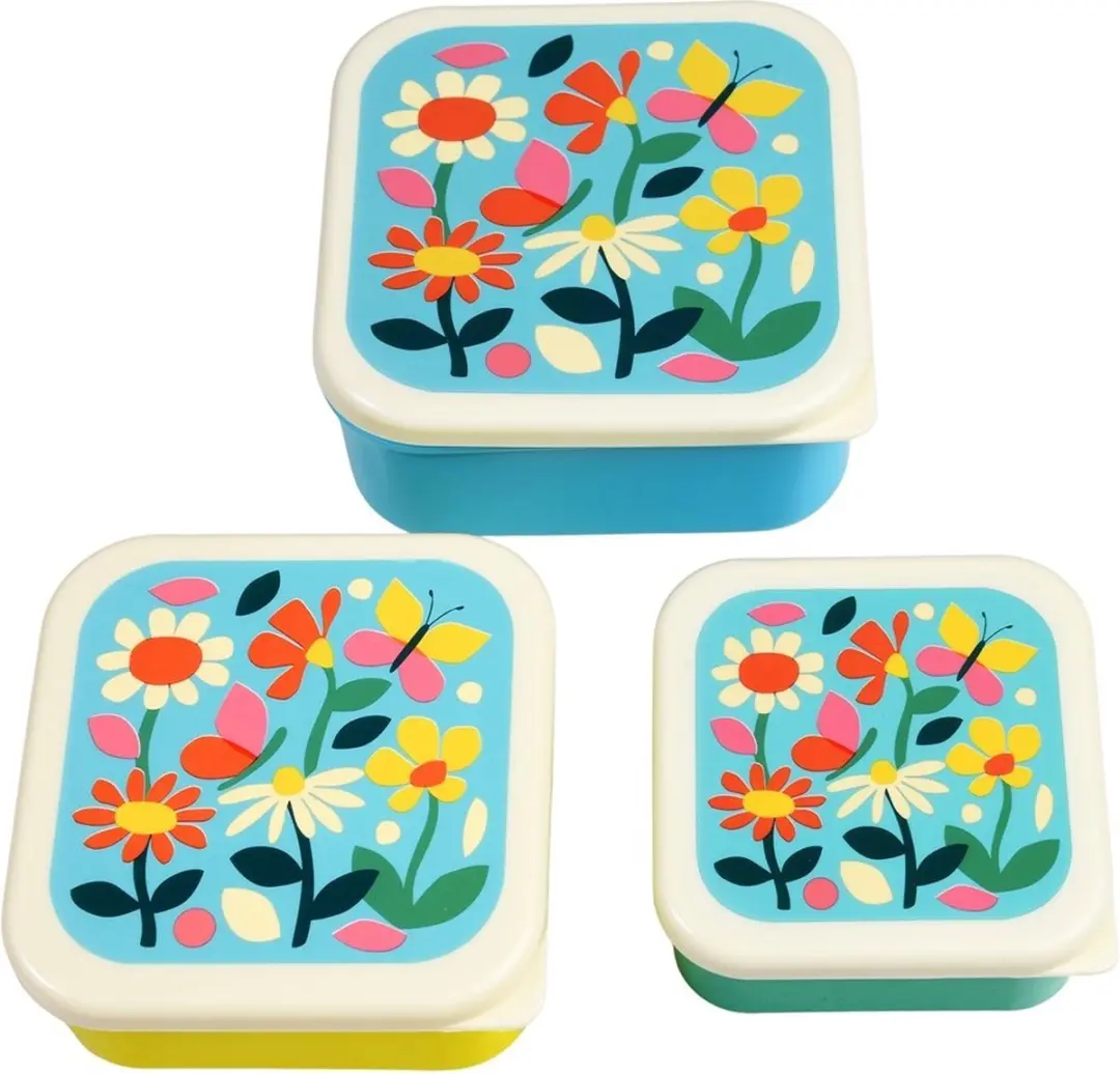 Snackbox / Lunchbox (3st.) Butterfly Garden