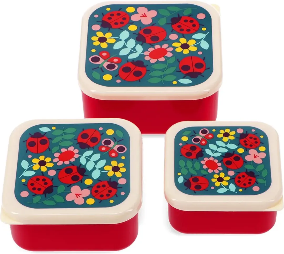Snackdoosjes Ladybird / Lieveheersbeestje van Rex London, set van 3