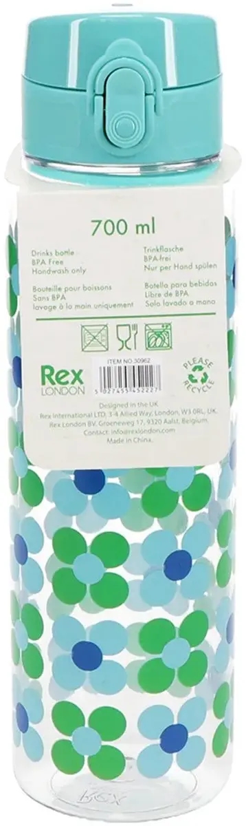 Rex London Drinkfles Daisy 700ml - Blauw/ Groen