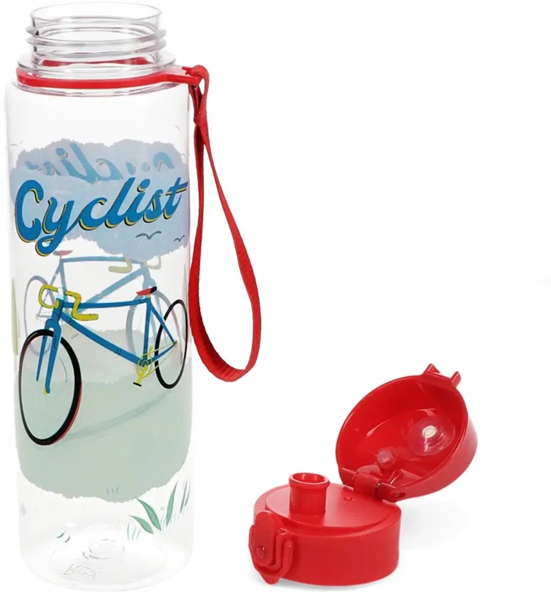 Drinkfles 700ml met drukdop Cyclist / Fietser van Rex London