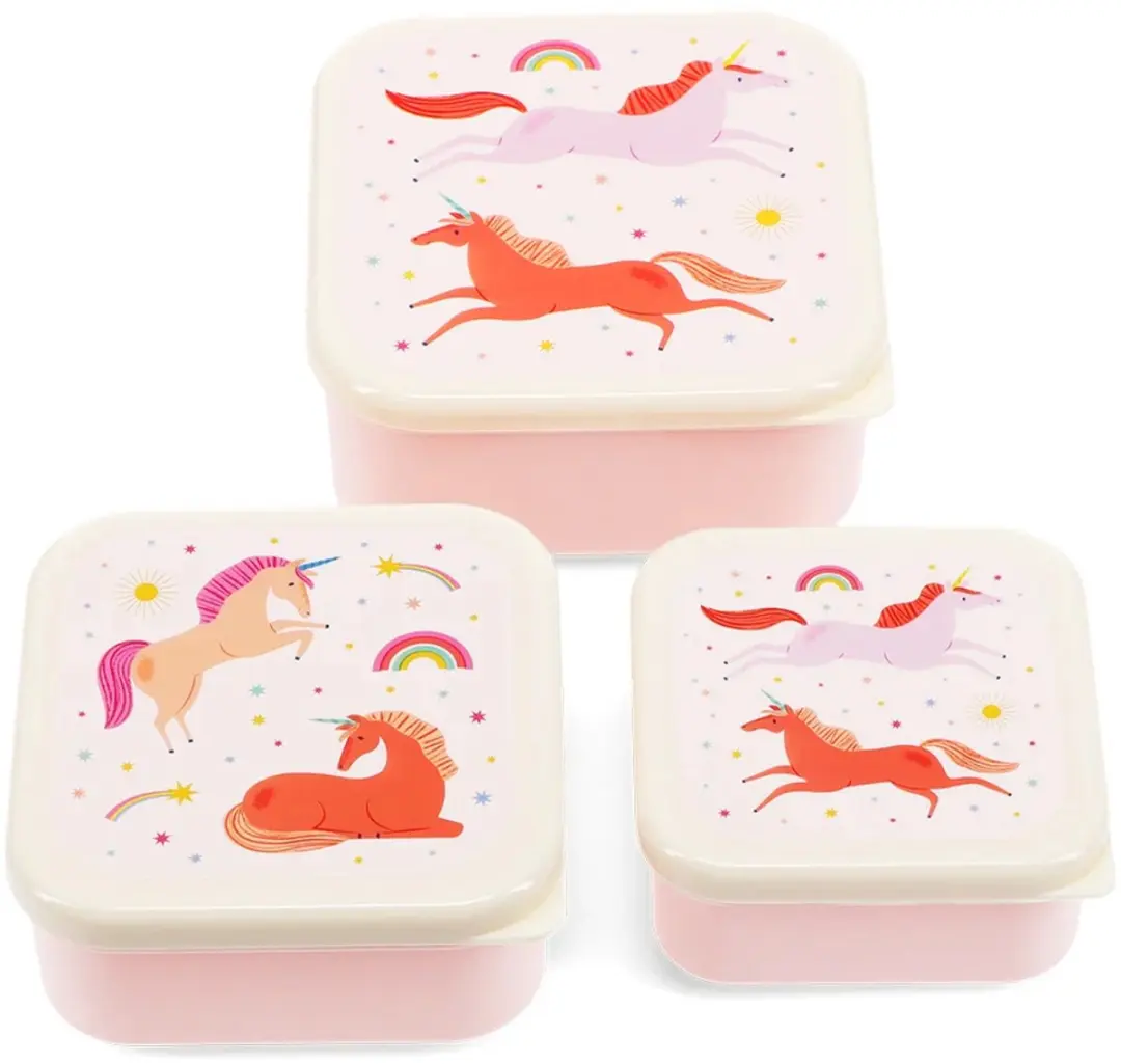 Snackdoosjes (3stuks) Eenhoorn